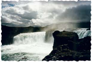 Largest waterfall in Iceland