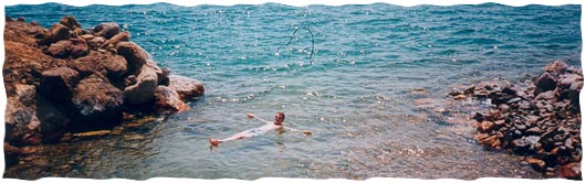 Hugo Floating in the Dead Sea